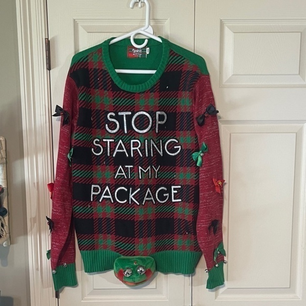Spencer's Red and Green Plaid Sweater women’s large